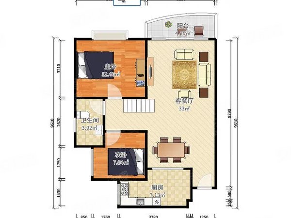 深圳南山南头南山华泰小区南山华泰小区 空中花园 精装两房 家私齐全