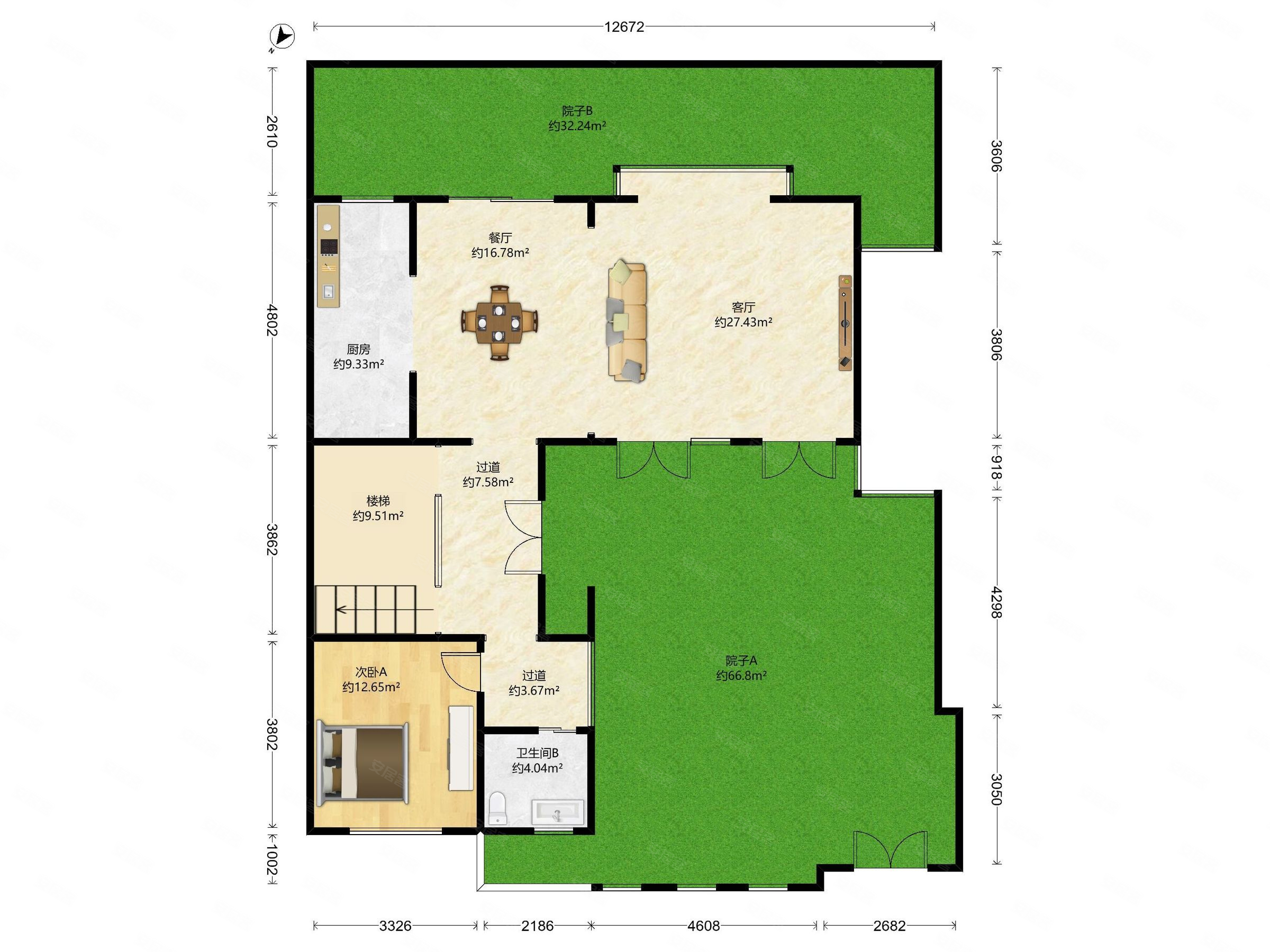 建发浅水湾(一期)4室3厅4卫532㎡西南1380万