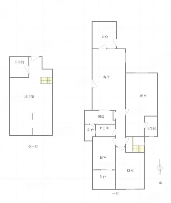 带露台带地下室带入户花园  一梯两户龙湖u城天街  尖顶坡