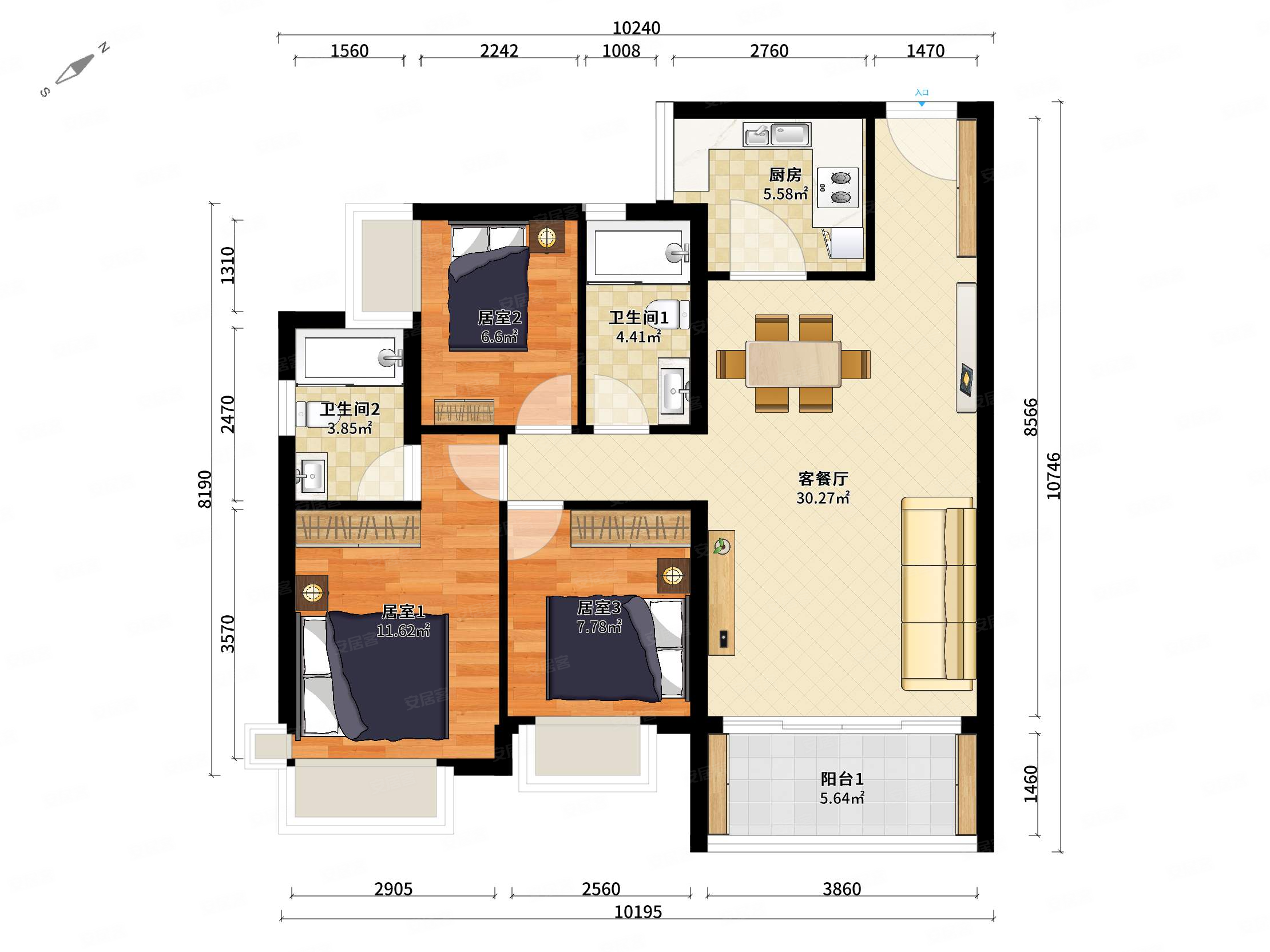 家门口地铁口万樾府精装三房房东急需资金周转亏本降价出售