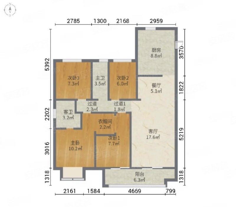中骏雍景湾璟园4室 正南朝向 双卫 新楼 电梯房 环境好