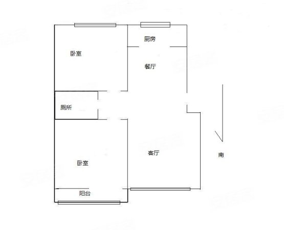 中华绿园2室2厅1卫100.72㎡南北110万