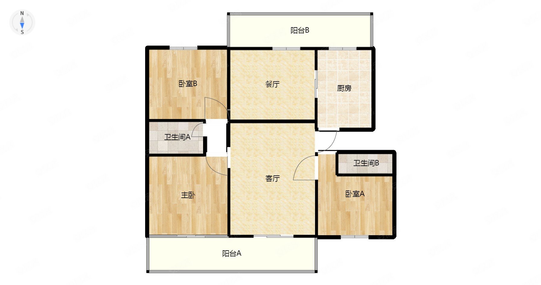 绿金花园3室2厅2卫127.26㎡南102万