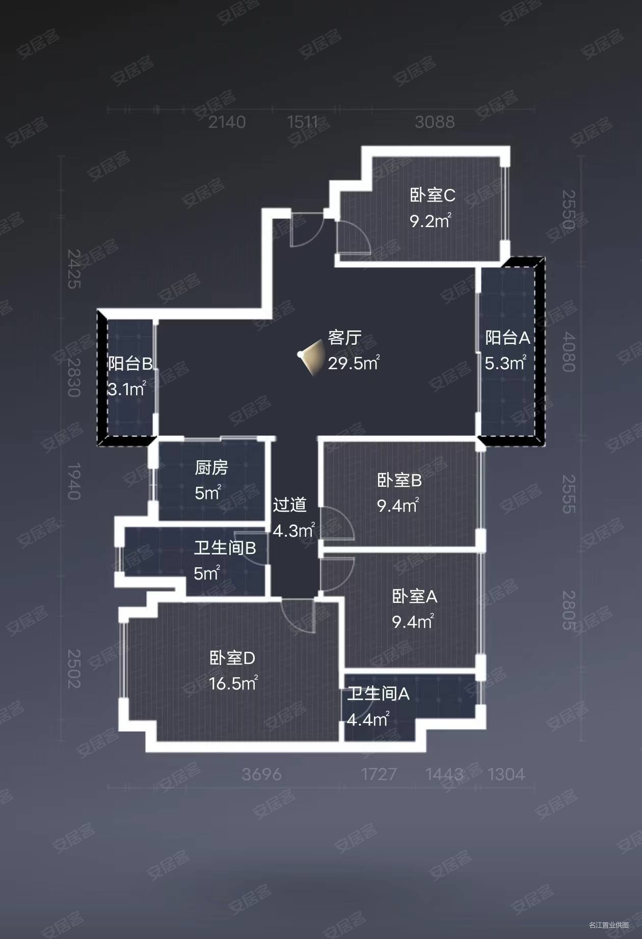 碧桂园山湖城学府一号4室2厅2卫125㎡南北85万