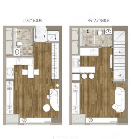 王府井商务公寓2室2厅1卫58㎡南北67万