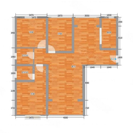 木材小区3室2厅1卫105㎡南北32万