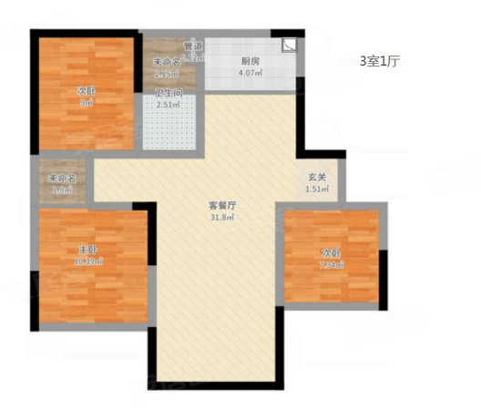 瓯江花苑3室2厅1卫98㎡东60万