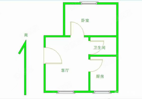 迎宾小区2室1厅1卫71.75㎡南北23万