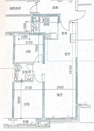 万科中央公园2室2厅1卫92㎡南北70万