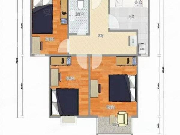 西山锦绣府(锦华园) 永靓家园 配套齐全 南北通透出租房源真实图片