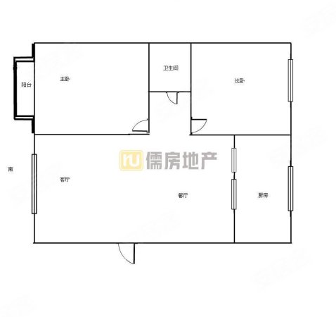 牡丹华庭2室2厅1卫89.6㎡南北50万