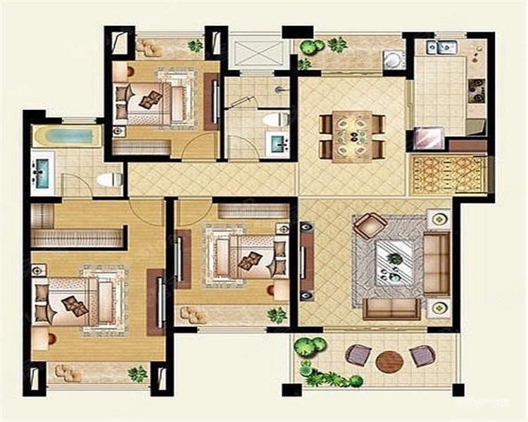依云曦城4室2厅2卫139.5㎡南北260万