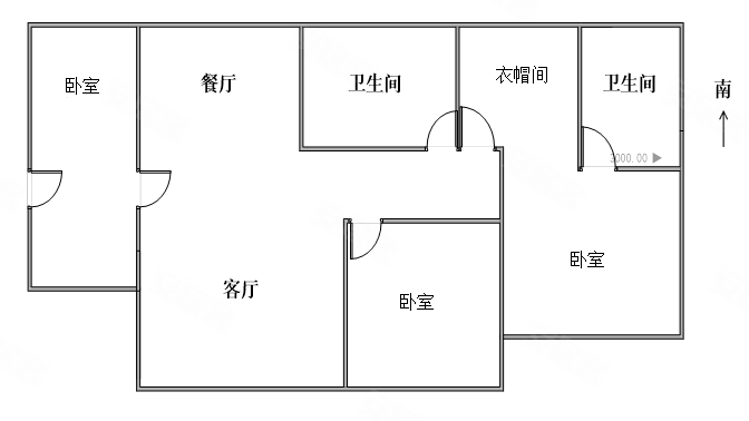 晓江川雅园3室2厅2卫103.03㎡南140万