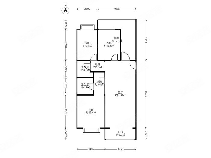 怡馨家园3室2厅2卫120㎡南北520万