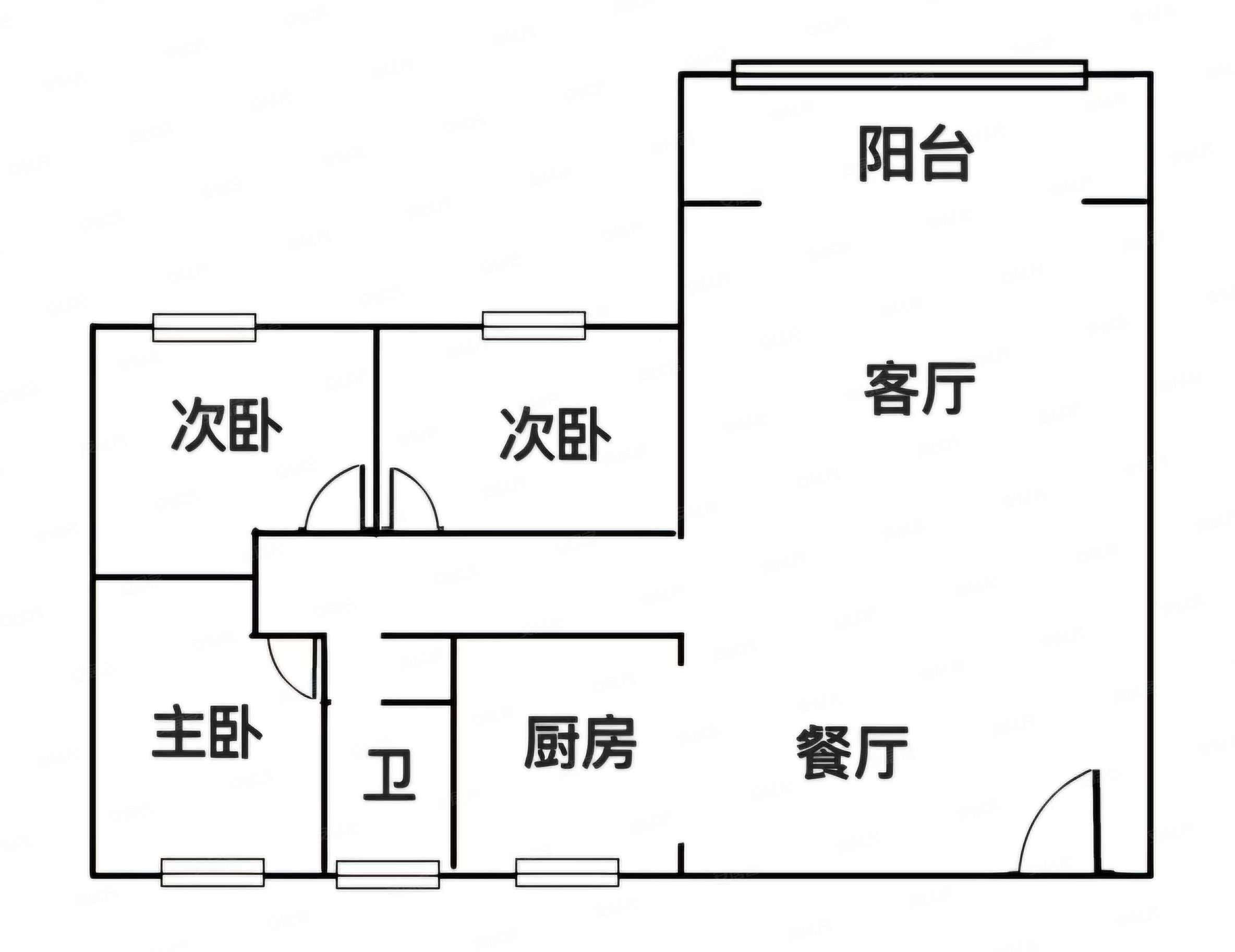 建发悦城二区(建瓯)|善见路2号3室2厅1卫84.82平方