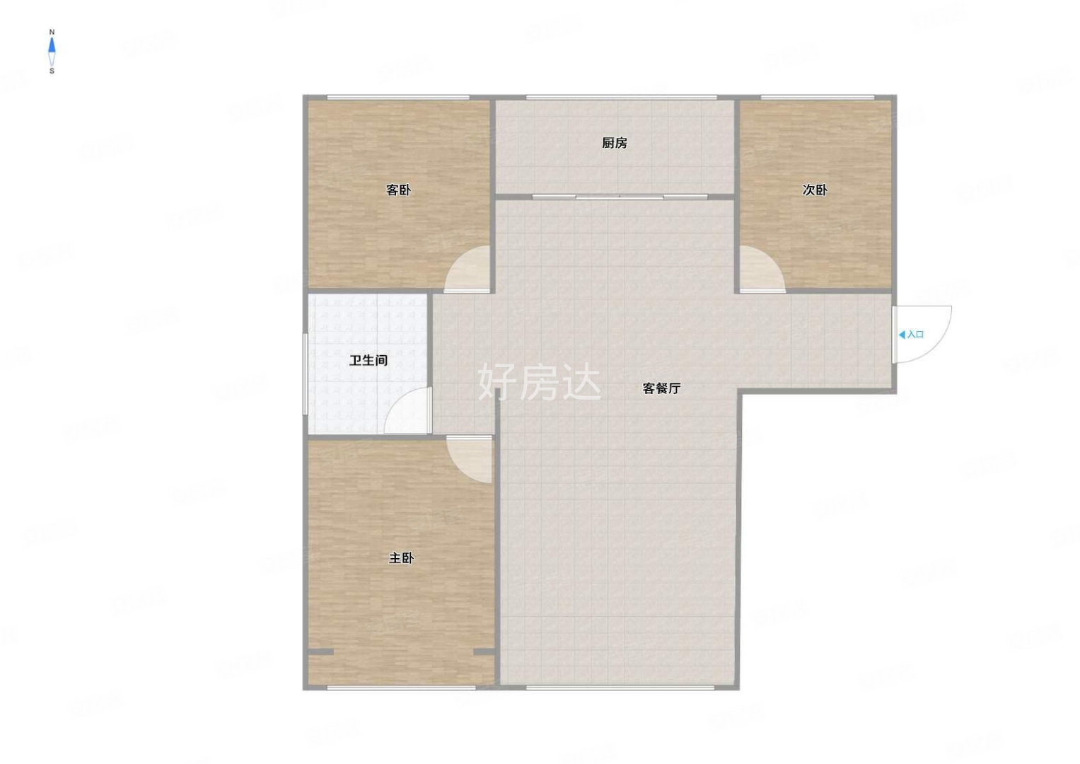 世纪花园(崆峒区)3室2厅1卫131㎡南北99.9万