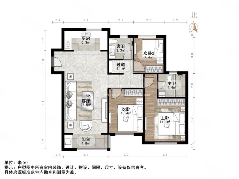 领秀城旁 绿地新里城 现房 中间楼层三室两厅两卫 采光好