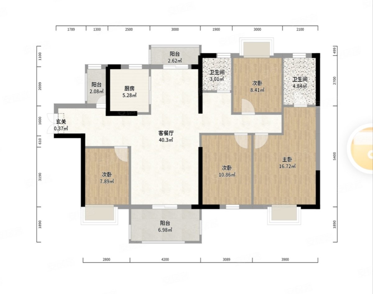 山语城三期南北通透精装江景四房,业主急售, 拎包入住