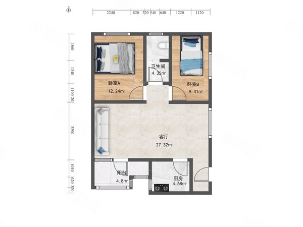 和義租房,和義和義西里四區2室1廳,豐臺租房-北京58安居客