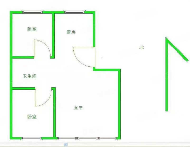 龙泽雅苑2室2厅1卫113㎡南北49万