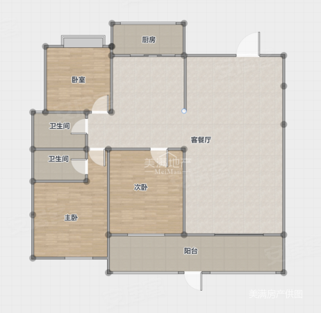 世纪村3室2厅2卫145㎡南北130万