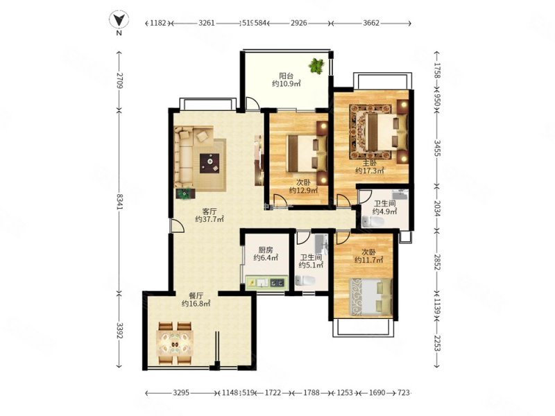 公园大地 商圈成熟 精装好房 高赠送 大社区 电梯房 双卫