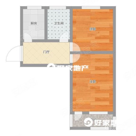 北分厂家属区2室1厅1卫56.6㎡南310万