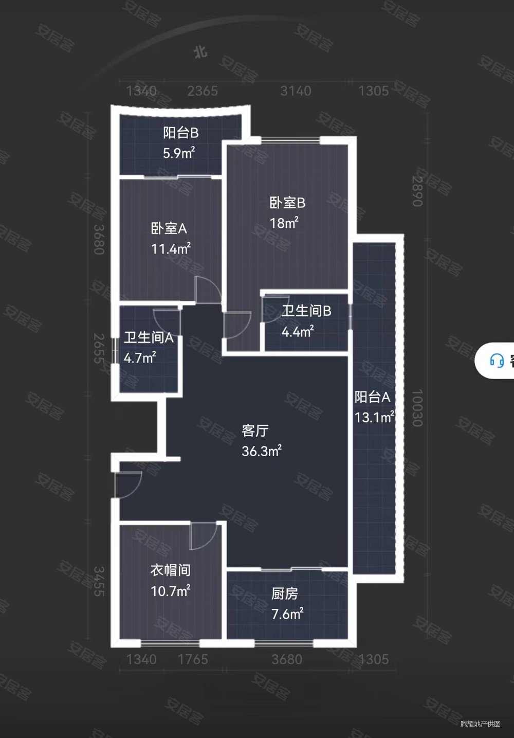 绿城玉兰花园3室2厅2卫138.8㎡南北101万