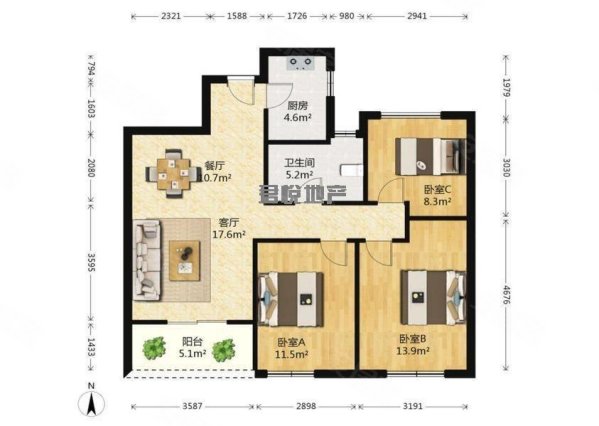 万科品质精装从未入住三开间朝南户型好有钥匙随时看