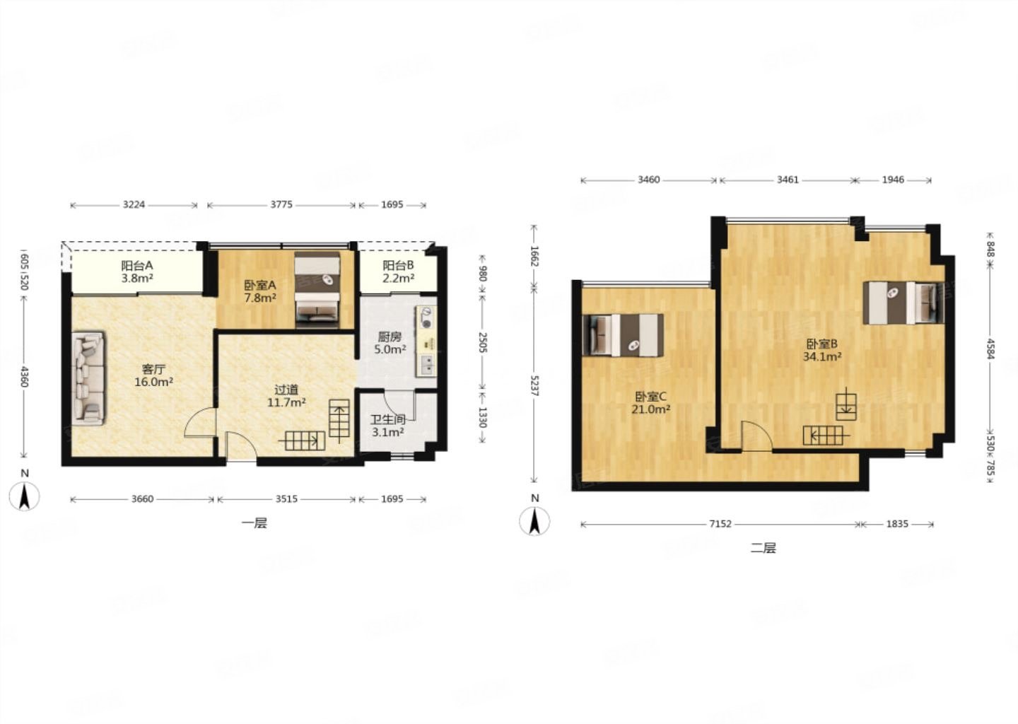 琶洲电商地铁口世港花园复式三房实用100方有钥匙