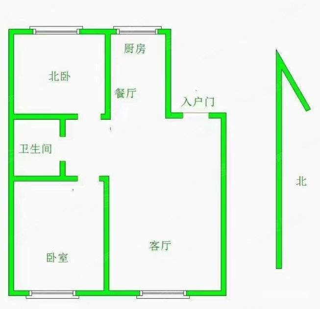 新天德小区2室2厅1卫67㎡南北22.5万