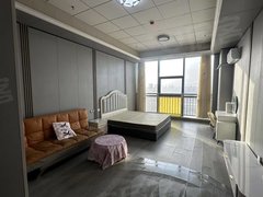 银川兴庆丽景街价格可谈江宁国际精装一室 可短租月付 落地窗带空调 随时看出租房源真实图片