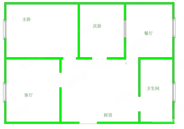 供电局宿舍(观水路)2室1厅1卫65㎡南北55万