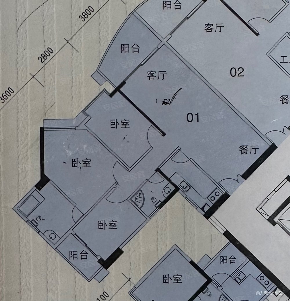 荔港南湾3室2厅2卫120.86㎡西南545万