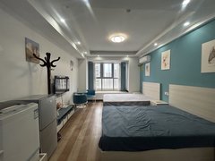 无中介F金融城派公寓双人床带空调生活方便拎包入住随时看房