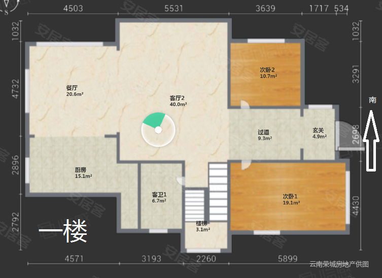 黄金海岸别墅5室3厅3卫297㎡南北1650万