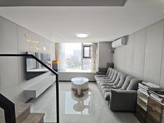 青岛市北新都心新都心地铁楼下，清新loft公寓，13格拉满，南向采光很好出租房源真实图片