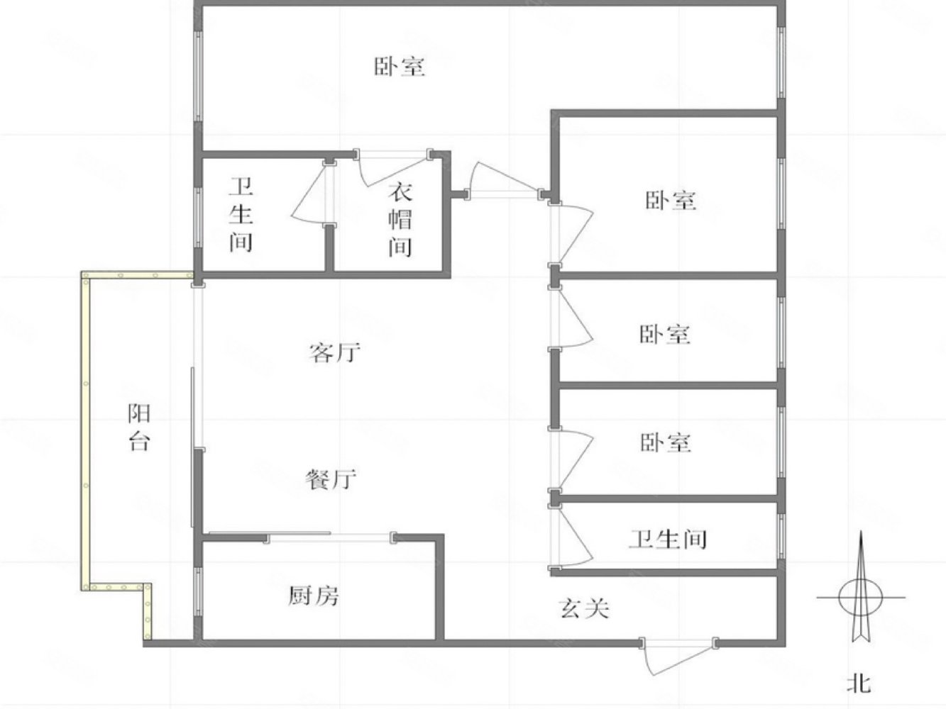 龙湖九里峰景,大横厅带衣帽间,朝中庭,户型方正大气