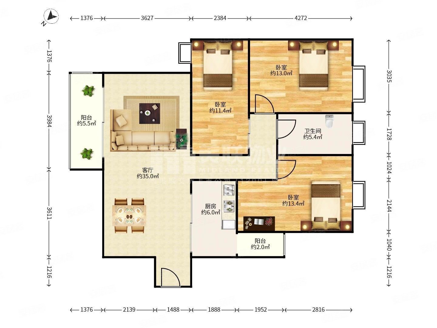 皇御苑大社区 皇御苑二期 高层  单位 精装修