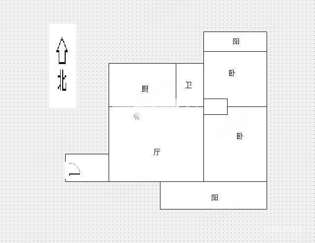 金虹中环一号2室2厅1卫88㎡南北53万