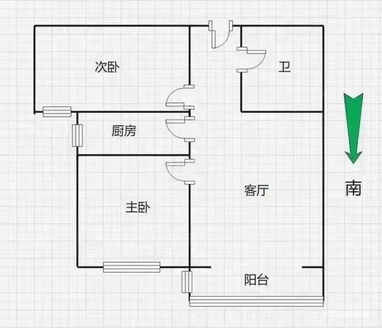 彩虹家园(北区)2室1厅1卫88㎡南北325万