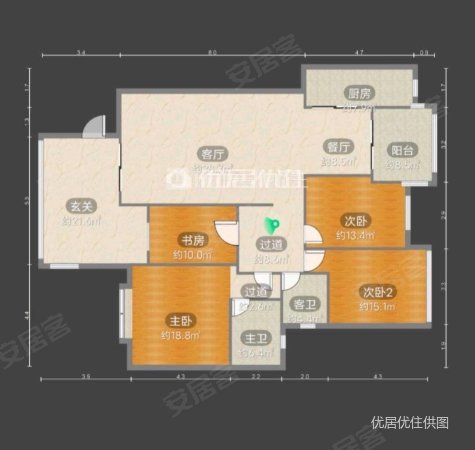 山水黔城五组团4室2厅2卫176.22㎡南北110万