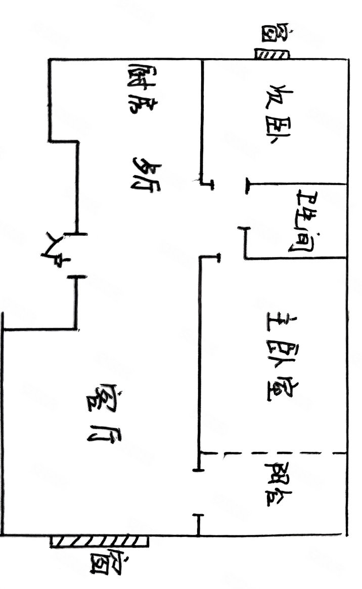 三元住宅小区2室2厅2卫104㎡南北30万