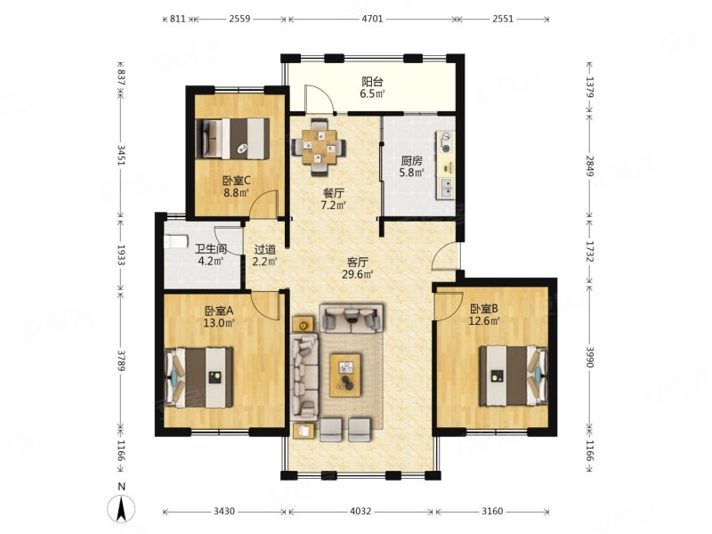 正规商品房 中间好楼层 南向采光好 交通便捷 近地铁,广厦天都城天月