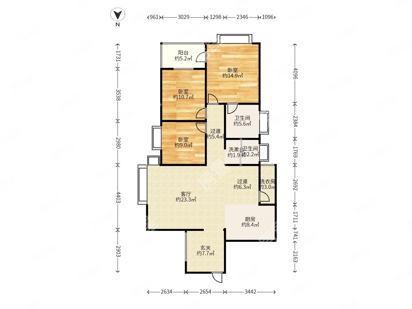 丽水雅苑12985平3室180万