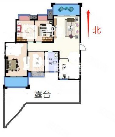 板桥幸福小区3室2厅2卫127㎡南北83.8万