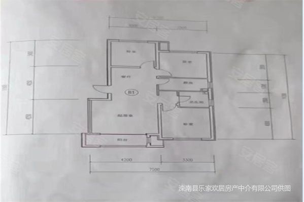 富力城合畅园3室2厅1卫106㎡南北80万