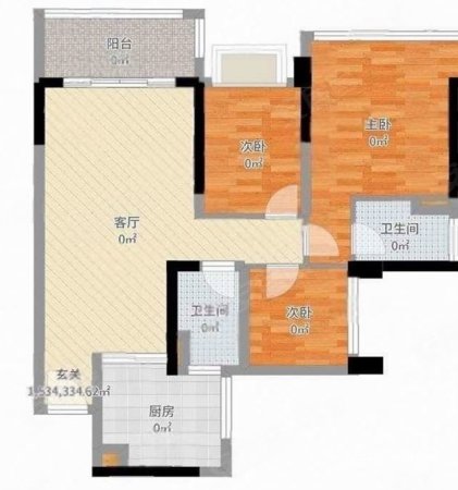 山水阳光城3室2厅2卫106㎡南北39.8万