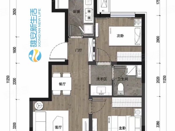 保定雄安新区雄县乐福庭乐福庭70平拎包两居室 包取暖物业出租房源真实图片