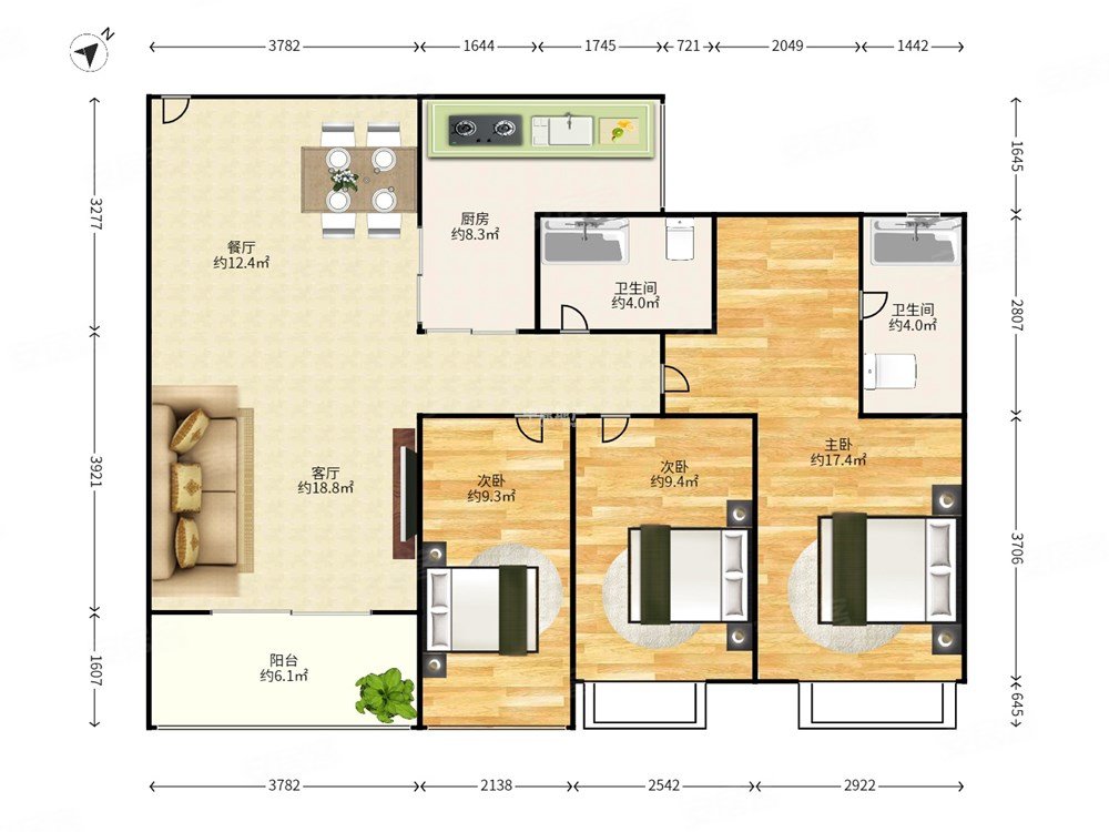 深业东岭带电梯交通便利正规商品房南北通透临地铁